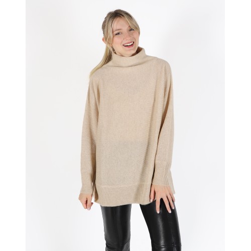 HIGH NECK TUNIC SWEATER